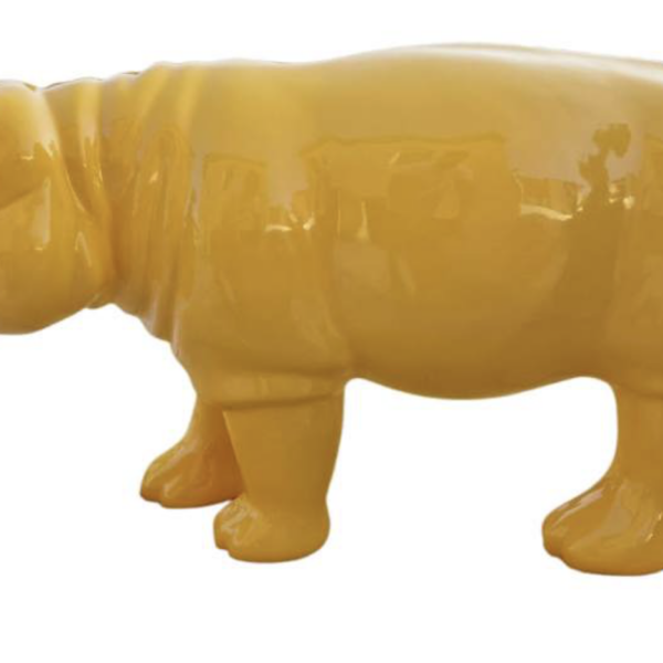 Lebensgroße Nilpferd -  Designer Hochglanz - Pop Art