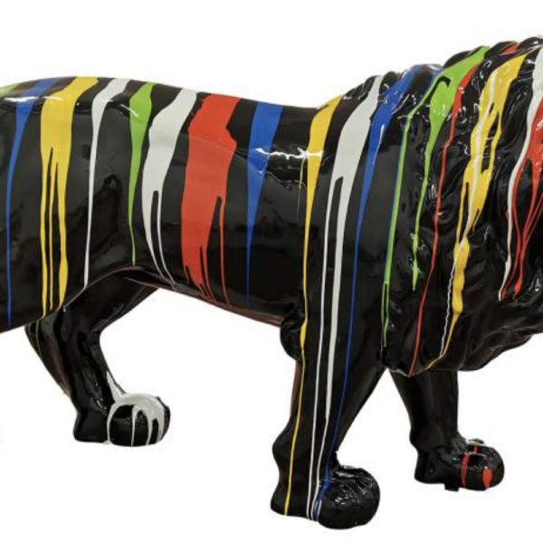 Lebensgroße Löwe -  Designer Hochglanz - Pop Art