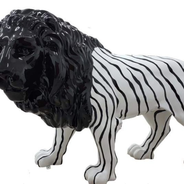 Lebensgroße Löwe -  Designer Hochglanz - Pop Art