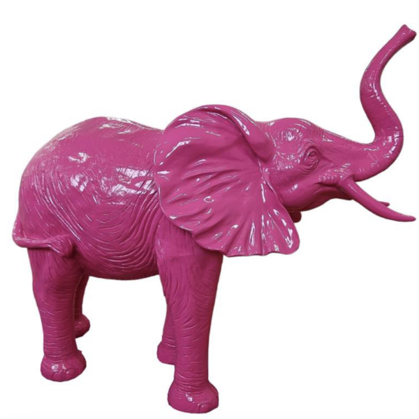 Lebensgroße junger Elefant -  Designer Hochglanz - Pop Art