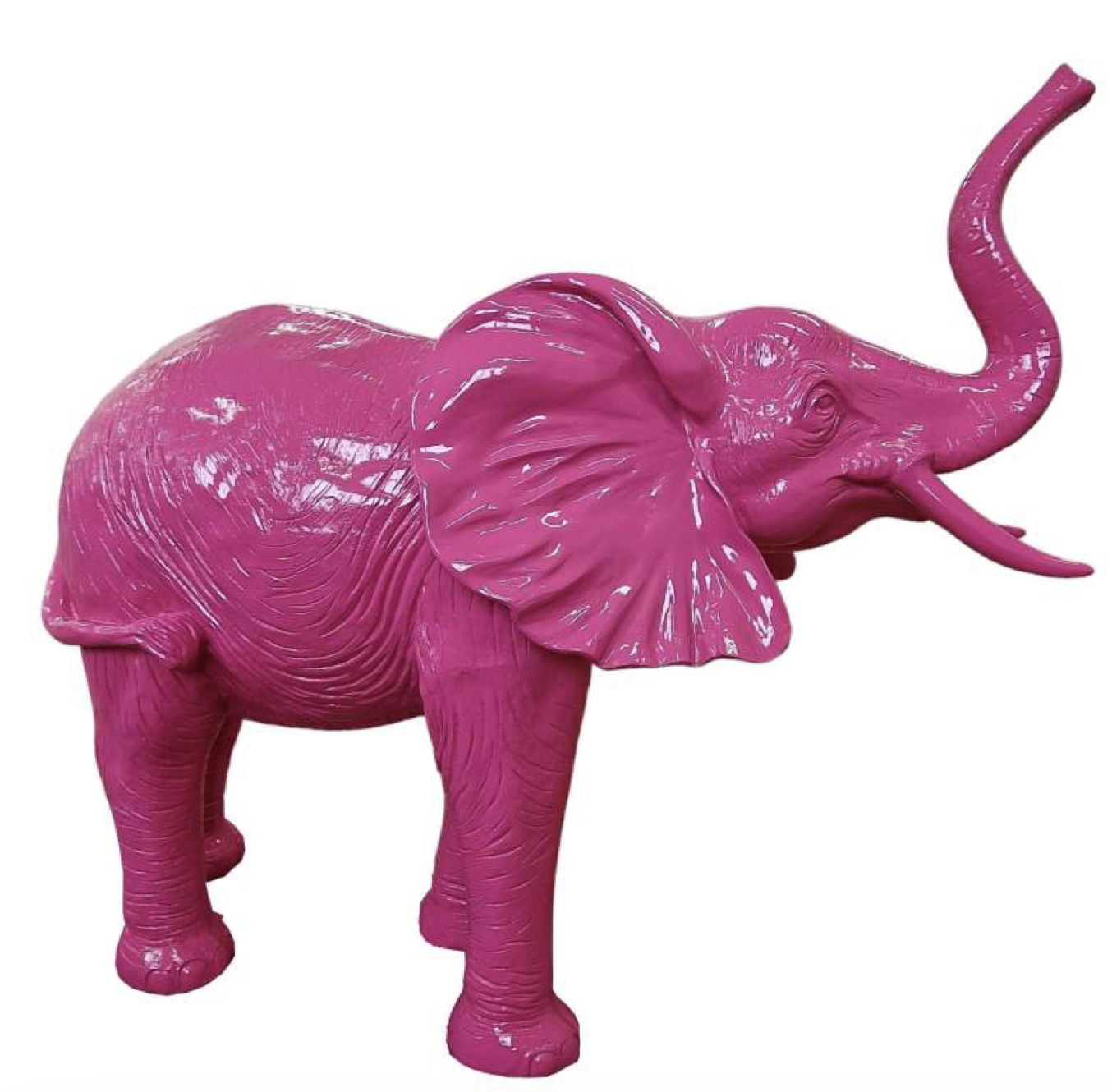 Lebensgroße junger Elefant - Designer Hochglanz - Pop Art