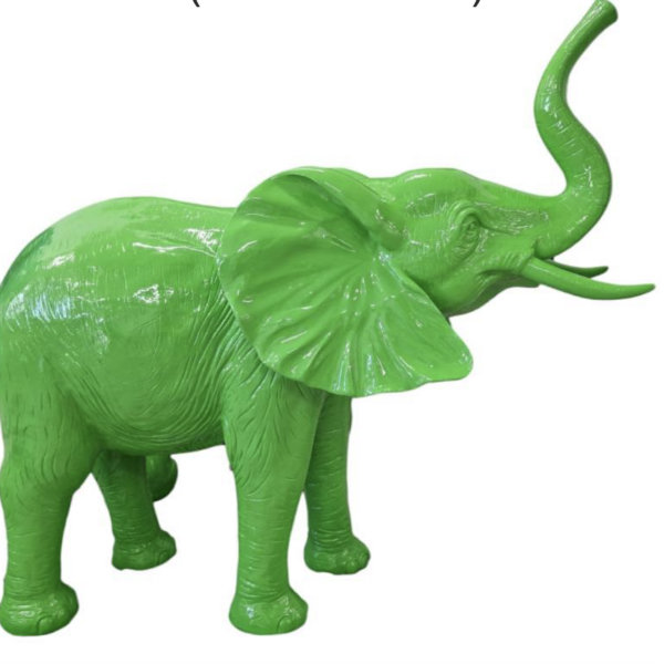 Lebensgroße junger Elefant -  Designer Hochglanz - Pop Art
