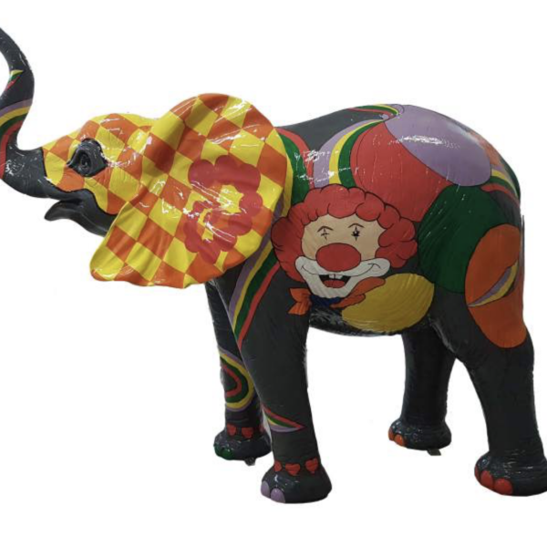 Lebensgroße junger Elefant -  Designer Hochglanz - Pop Art