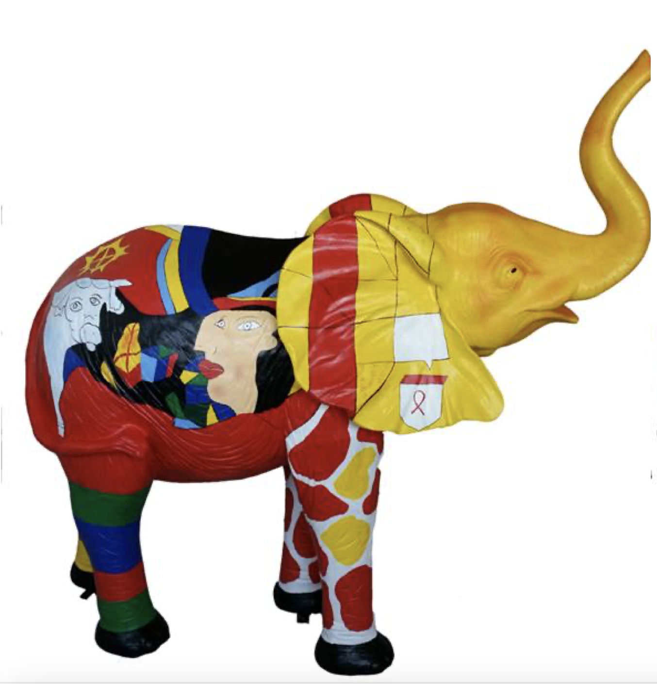 Lebensgroße junger Elefant - Designer Hochglanz - Pop Art