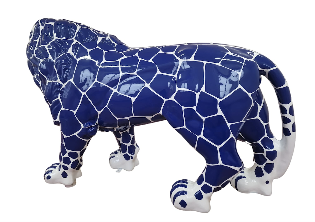 Lebensgroße Löwe - Designer Hochglanz - Pop Art - obrazek 2