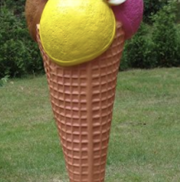 Werbefigur /  Gastronomie   -  Eis in XXL  -  185 cm  - Eiswaffel