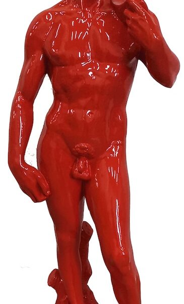 David nackt auf Sockel - PopArt - Statue - 115 cm