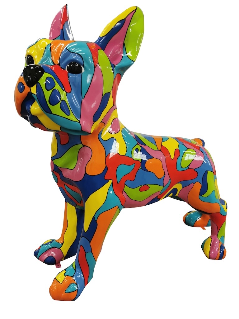 XXXL Französische Bulldogge - Pop Art - Designer Hochglanz - 190 cm