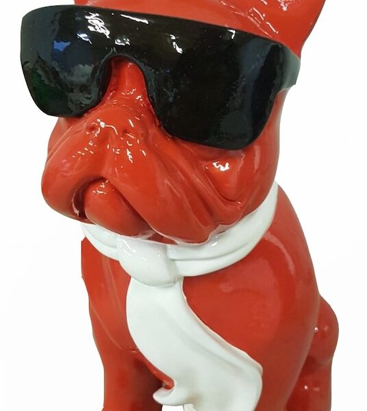 XXL Französische Bulldogge mit Brille, Pop Art - Designer Hochglanz