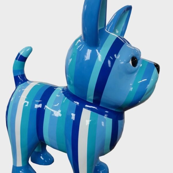 XXXL Chihuahua mit Streifen -  Pop Art - Designer Hochglanz
