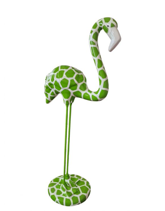 Flamingo mit Metallbeinen - Pop Art - Designer Hochglanz