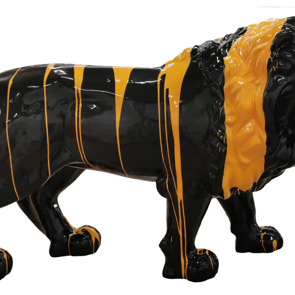 Lebensgroße Löwe -  Designer Hochglanz - Pop Art