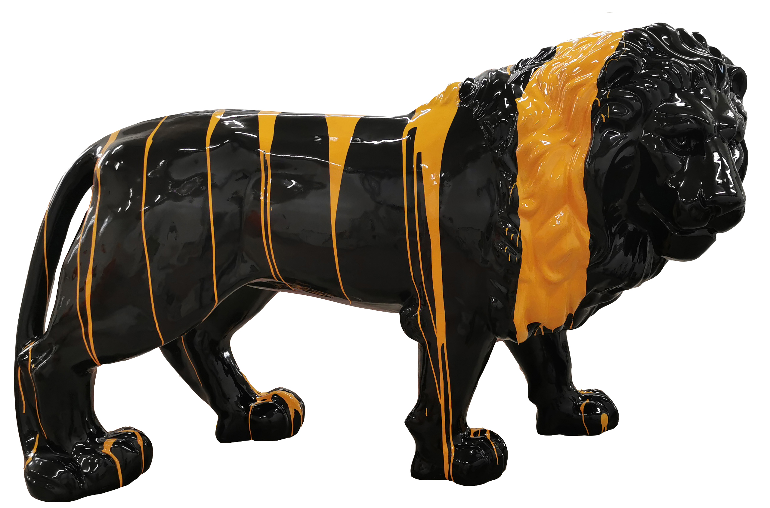 Lebensgroße Löwe - Designer Hochglanz - Pop Art