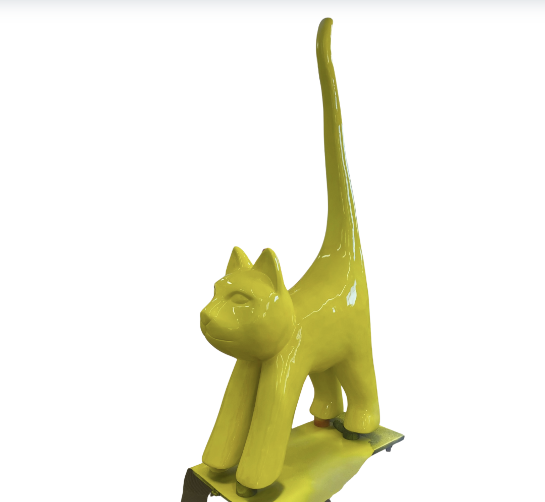 XXXL Katze Kunstbemalung, Pop Art - Designer Hochglanz