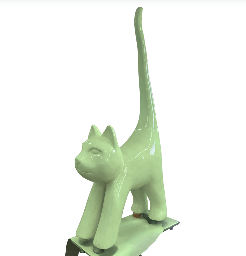 XXXL Katze Kunstbemalung, Pop Art - Designer Hochglanz