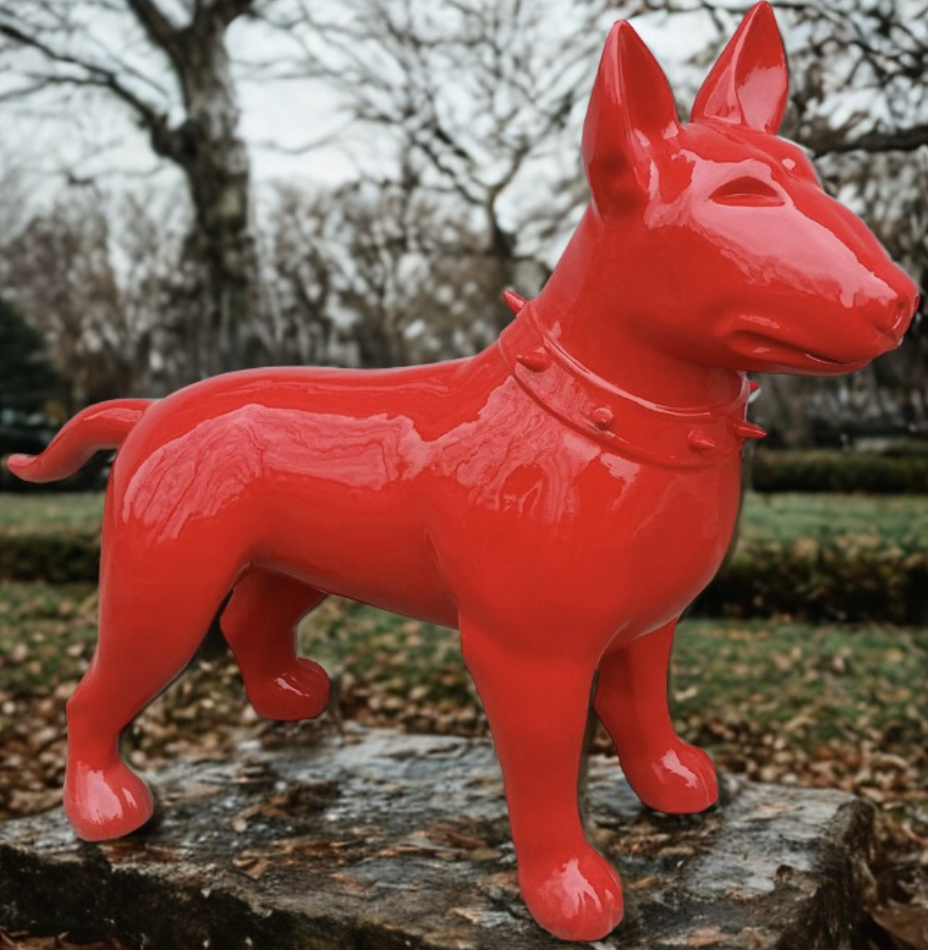 XL Bull Terier - Pop Art - Designer Hochglanz - 116 cm