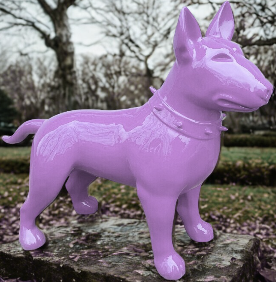 XL Bull Terier - Pop Art - Designer Hochglanz - 116 cm