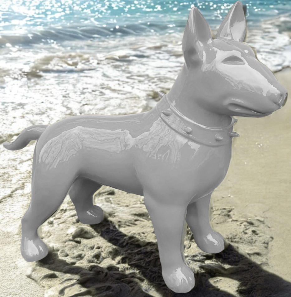 XL Bull Terier - Pop Art - Designer Hochglanz - 116 cm