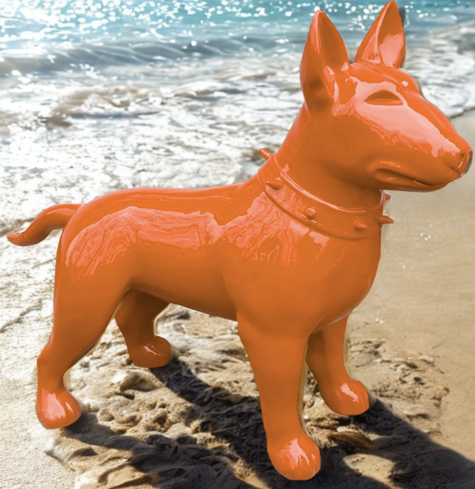 XL Bull Terier - Pop Art - Designer Hochglanz - 116 cm