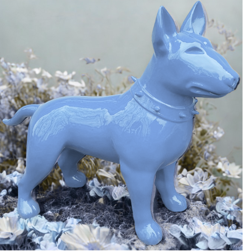 XL Bull Terier - Pop Art - Designer Hochglanz - 116 cm