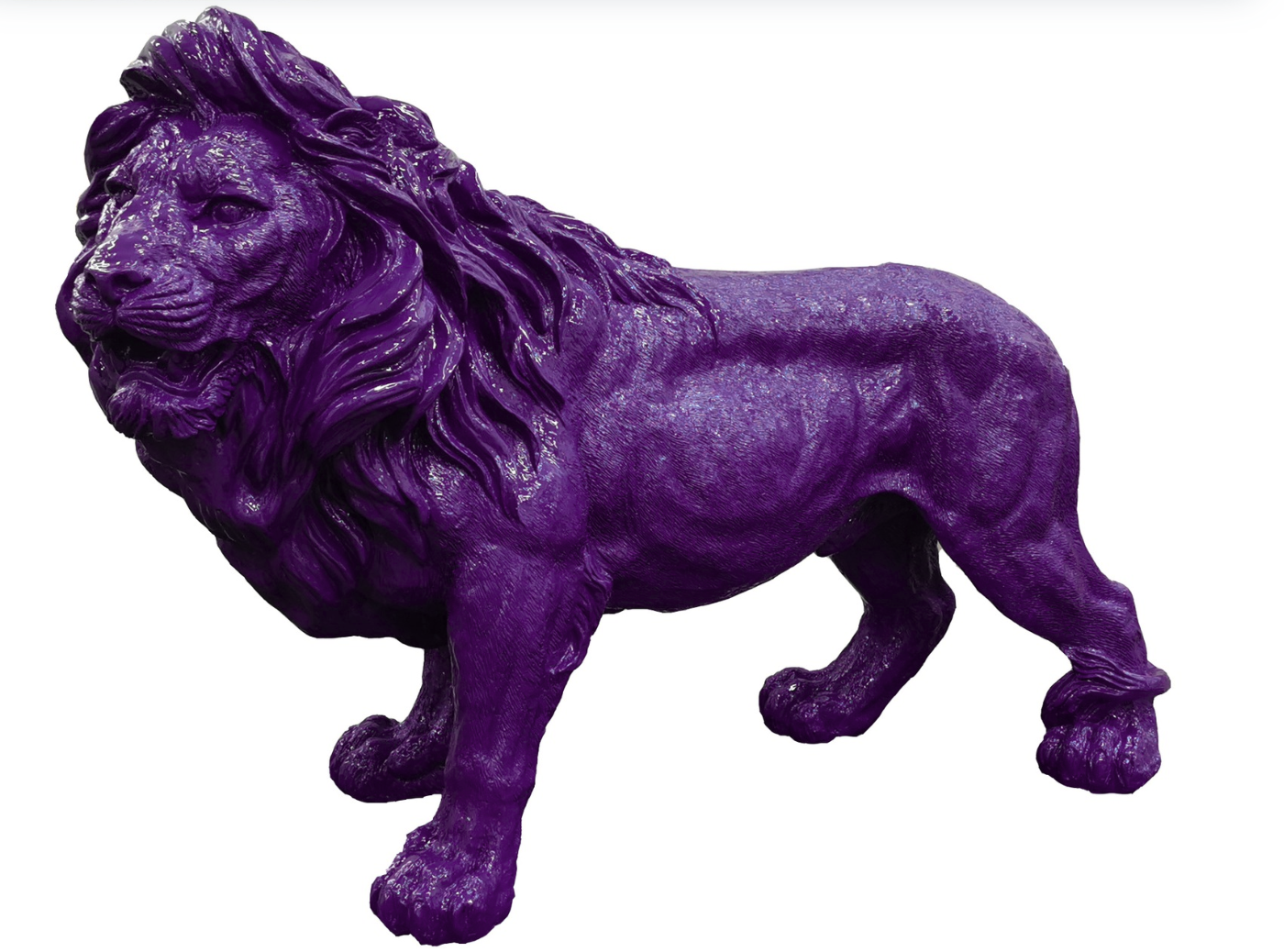 Lebensgroße Löwe - Designer Hochglanz - Pop Art