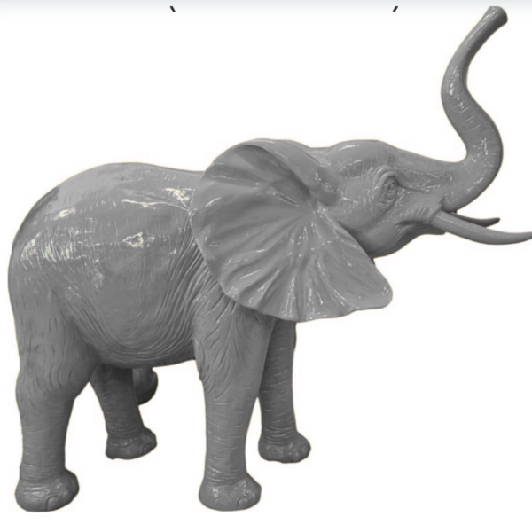 Lebensgroße junger Elefant -  Designer Hochglanz - Pop Art