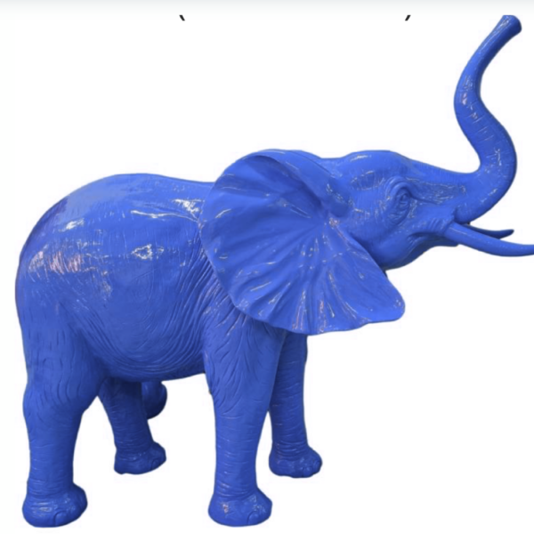Lebensgroße junger Elefant -  Designer Hochglanz - Pop Art