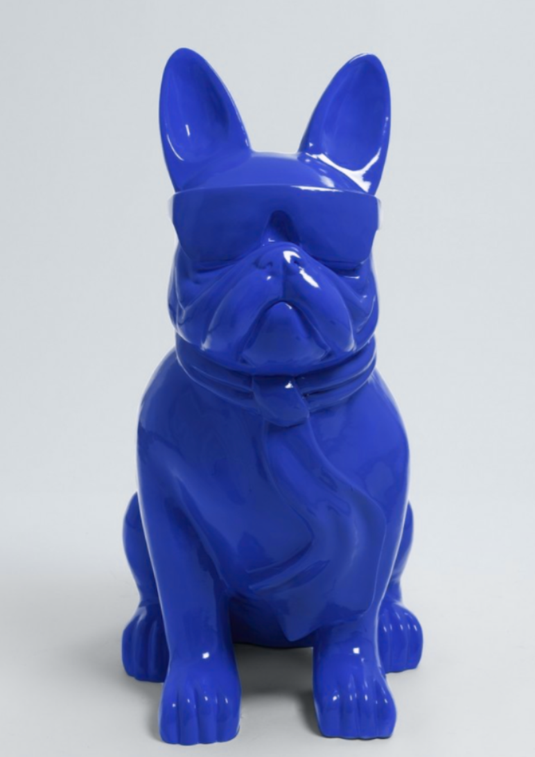 XXL Französische Bulldogge mit Brille, Pop Art - Designer Hochglanz - obrazek 2
