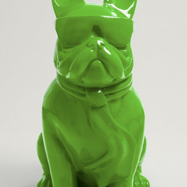 XXL Französische Bulldogge mit Brille, Pop Art - Designer Hochglanz