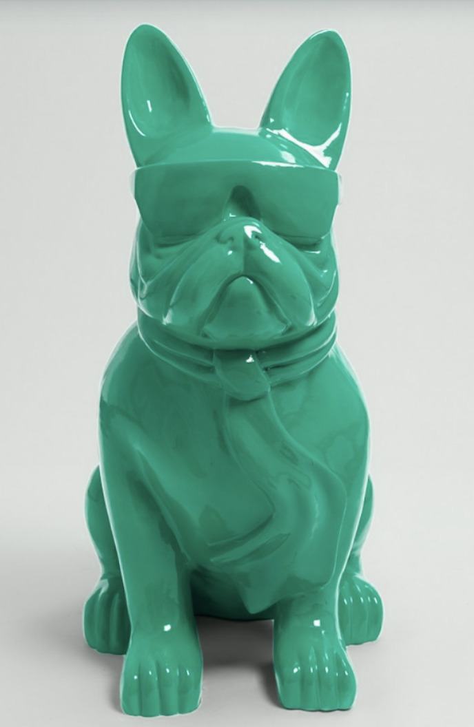 XXL Französische Bulldogge mit Brille, Pop Art - Designer Hochglanz - obrazek 2