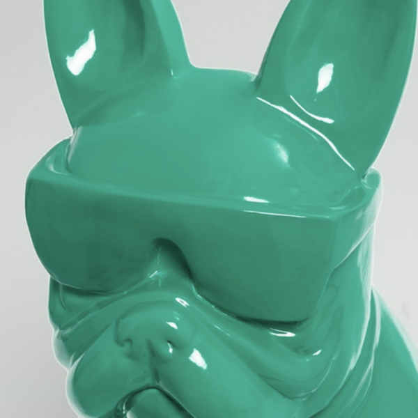 XXL Französische Bulldogge mit Brille, Pop Art - Designer Hochglanz