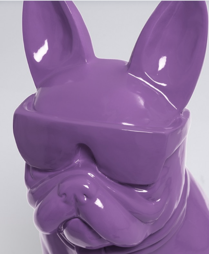 XXL Französische Bulldogge mit Brille, Pop Art - Designer Hochglanz - obrazek 2