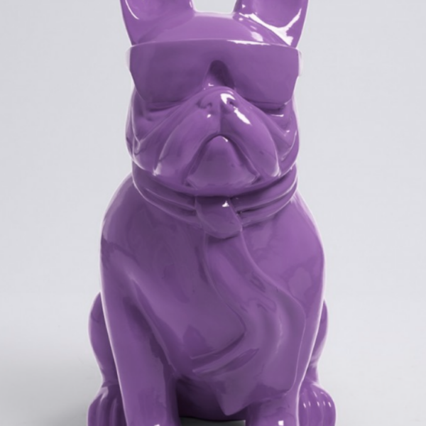 XXL Französische Bulldogge mit Brille, Pop Art - Designer Hochglanz