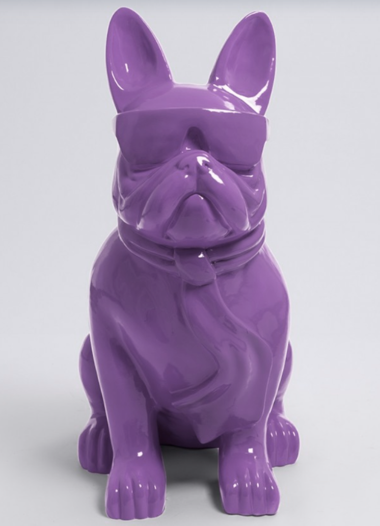 XXL Französische Bulldogge mit Brille, Pop Art - Designer Hochglanz