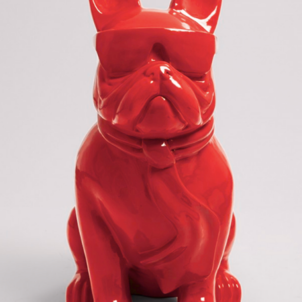 XXL Französische Bulldogge mit Brille, Pop Art - Designer Hochglanz