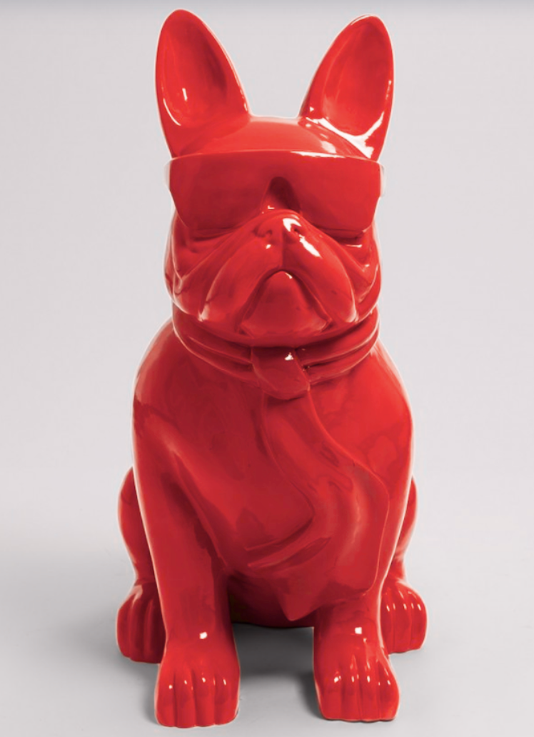 XXL Französische Bulldogge mit Brille, Pop Art - Designer Hochglanz