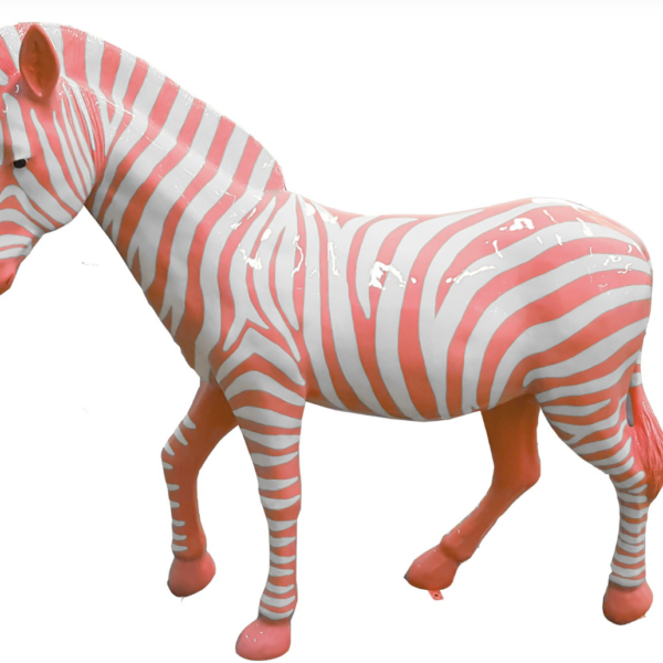 Zebra mit bunte Streifen  -  Pop Art - Hochglanz XXXL 191 cm