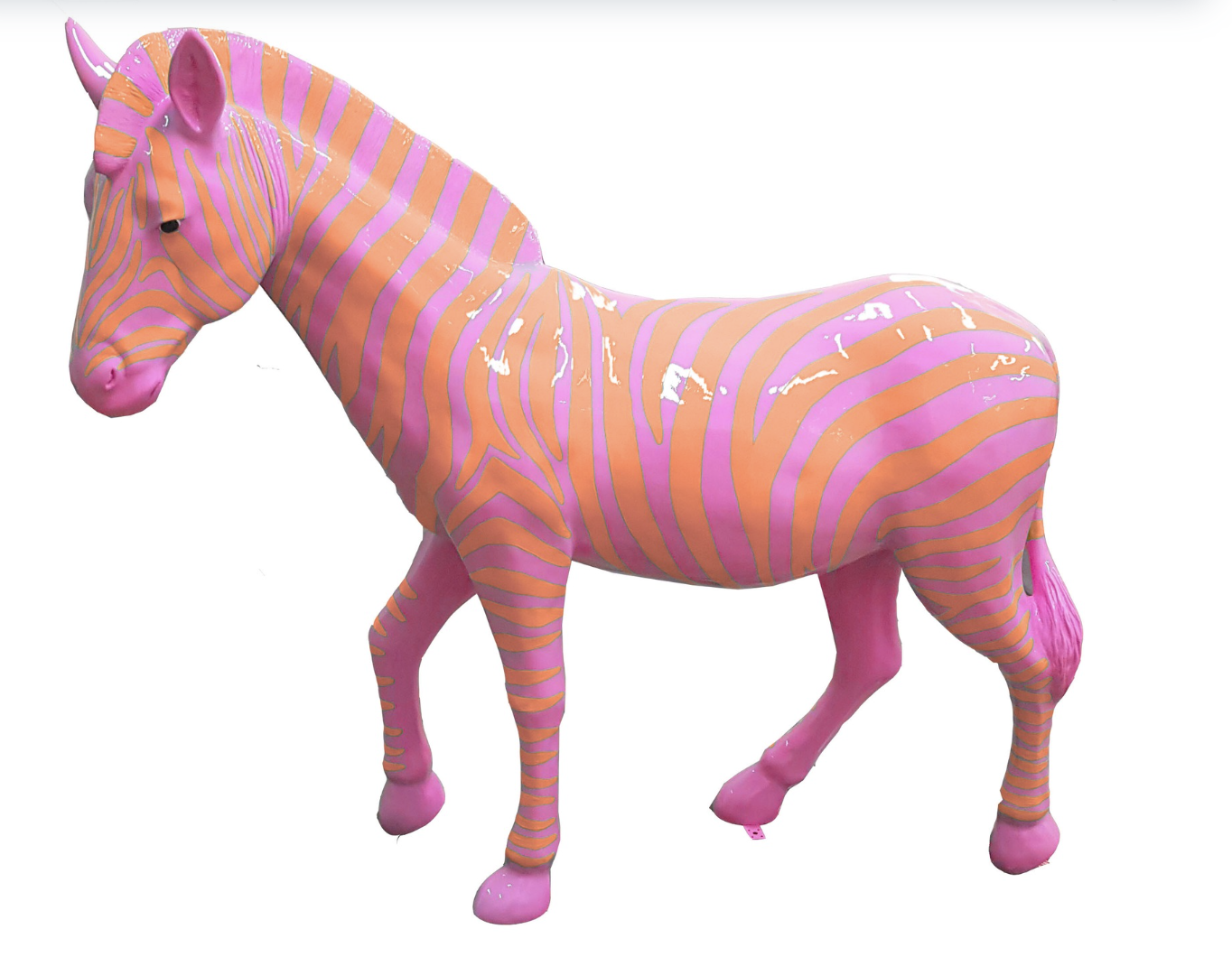Zebra mit bunte Streifen - Pop Art - Hochglanz XXXL 191 cm
