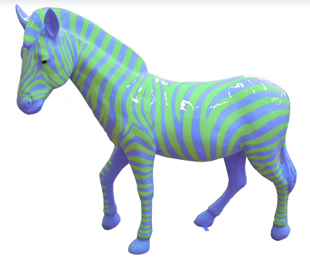 Zebra mit bunte Streifen - Pop Art - Hochglanz XXXL 191 cm