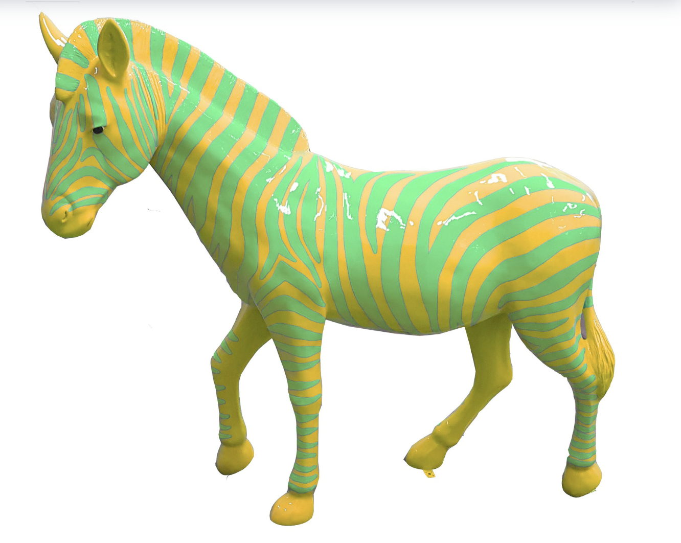 Zebra mit bunte Streifen - Pop Art - Hochglanz XXXL 191 cm