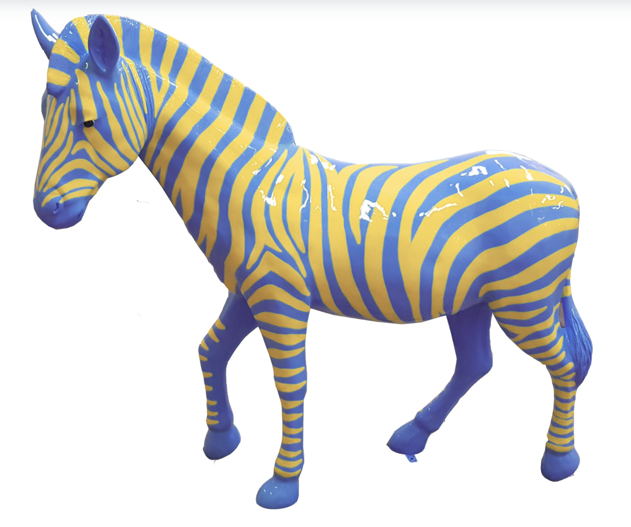 Zebra mit bunte Streifen - Pop Art - Hochglanz XXXL 191 cm