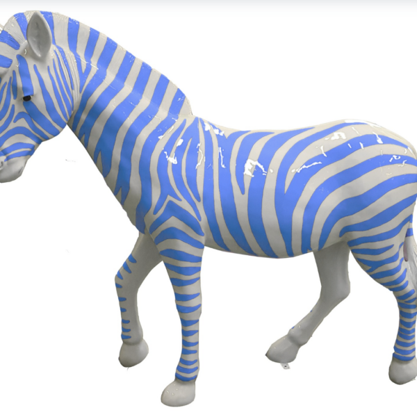 Zebra mit bunte Streifen  -  Pop Art - Hochglanz XXXL 191 cm