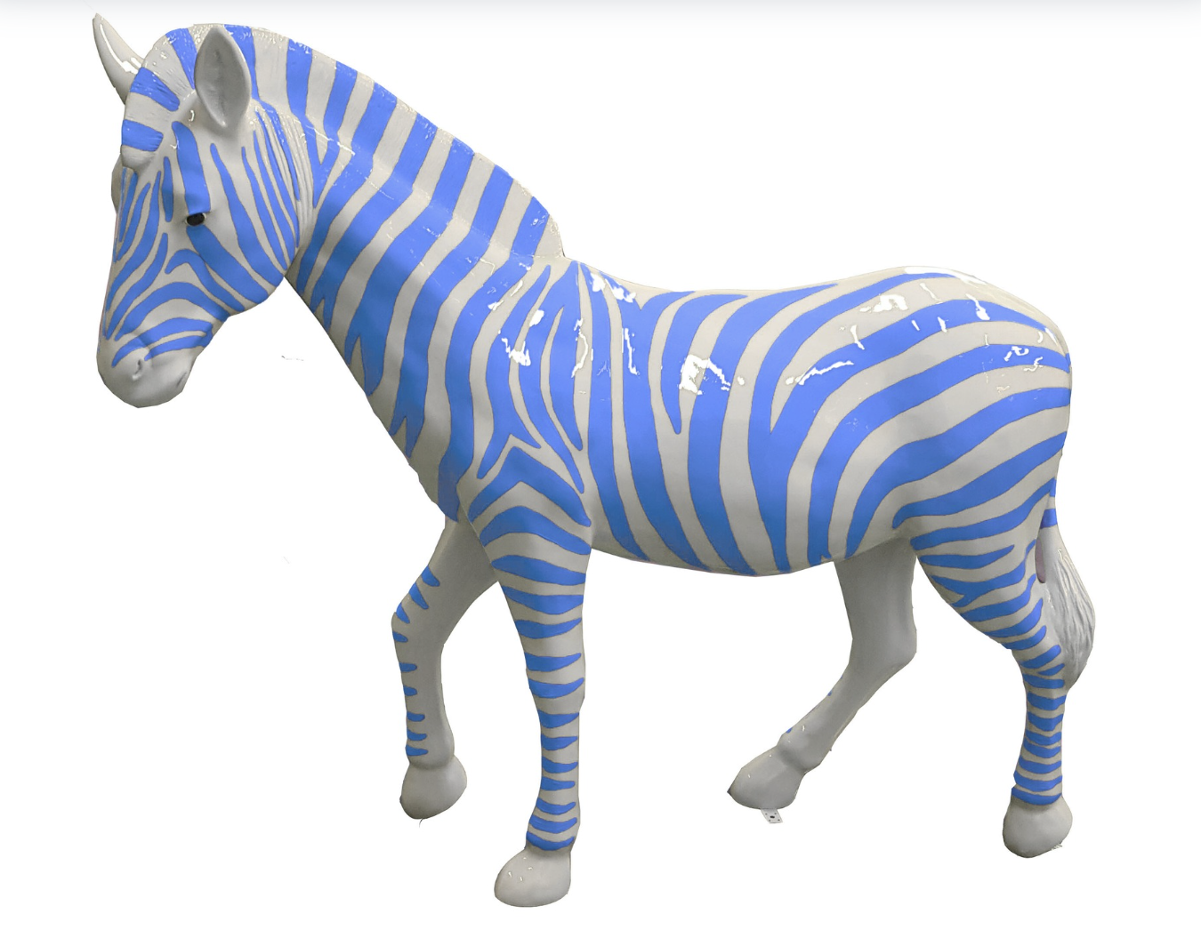 Zebra mit bunte Streifen - Pop Art - Hochglanz XXXL 191 cm