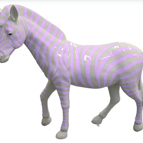 Zebra mit bunte Streifen  -  Pop Art - Hochglanz XXXL 191 cm