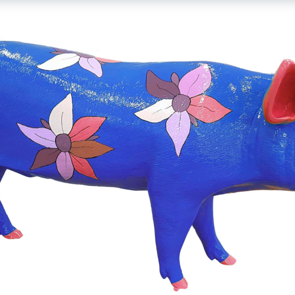 Lebensgroße Schwein -  Kunstbemalung  -  PopArt (Kopia)