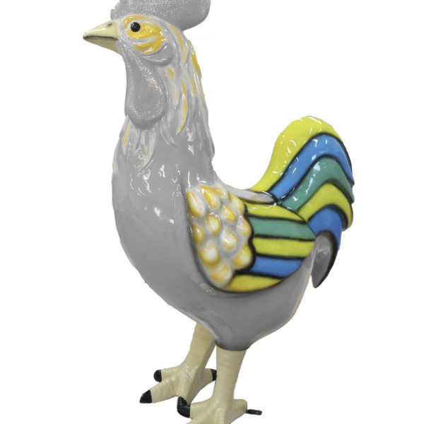 XXXL Bunter  Hahn - Designer Hochglanz - 180 cm