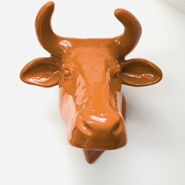 Abstrakte Lebensgroße Kuh-Kopf, Designer Deko Hochglanz Lack