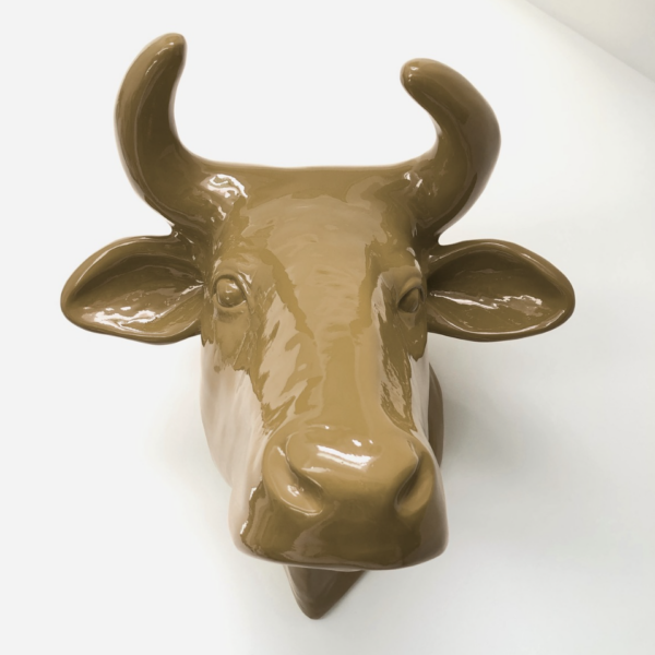 Abstrakte Lebensgroße Kuh-Kopf, Designer Deko Hochglanz Lack