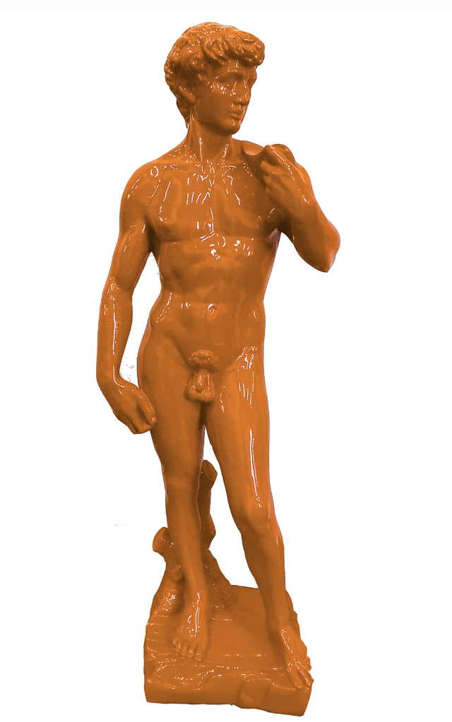 David nackt auf Sockel - PopArt - Statue - 115 cm - obrazek 2