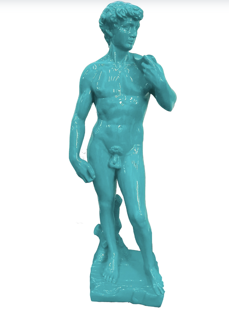 David nackt auf Sockel - PopArt - Statue - 115 cm - obrazek 2